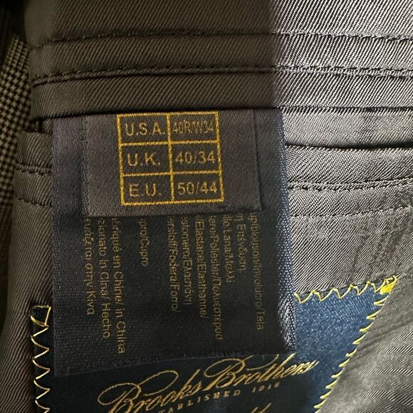 Brooks Brothers Gray Sport Coat Fitzgerald Brookscool Men’s size 40R Wool - Picture 5 of 6